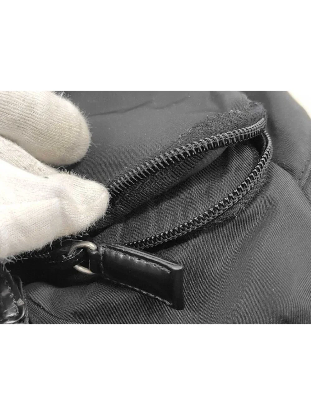 Prada Backpack Triangle Logo Black Nylon White Tag Silver